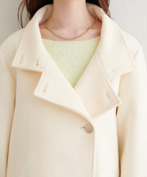 ako〉スタンドカラーミドル丈コート（その他アウター）｜natural