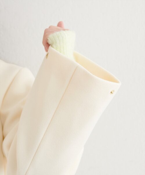 natural couture（ナチュラルクチュール）の「〈ako〉スタンドカラーミドル丈コート（その他アウター・レディース・アイボリー/チャコールグレー/グリーン/ベージュ・FREE）」の20枚目の写真