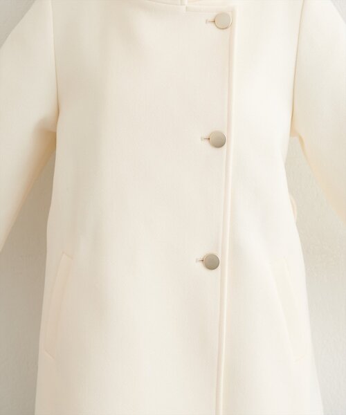 natural couture（ナチュラルクチュール）の「〈ako〉スタンドカラーミドル丈コート（その他アウター・レディース・アイボリー/チャコールグレー/グリーン/ベージュ・FREE）」の21枚目の写真