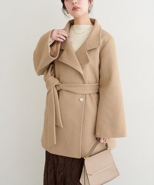 セール】〈ako〉スタンドカラーミドル丈コート（その他アウター