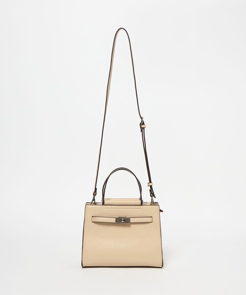 green label relaxing（グリーンレーベルリラクシング）の「2WAY ベルト ハンドバッグ / ショルダーバッグ（ショルダーバッグ・レディース・ベージュ/ライトブルー/ブラック・FREE）」の5枚目の写真