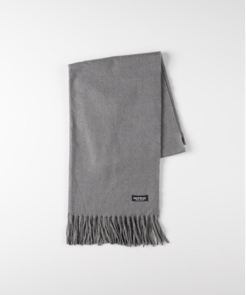 BACK NUMBER】無地 大判 マフラー フリンジ (ストール/ユニセックス