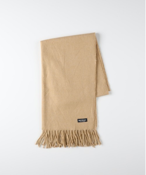 BACK NUMBER】無地 大判 マフラー フリンジ (ストール/ユニセックス
