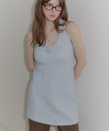 GIUNON | 2way flower knit dress / 2way フラワーニットドレス(ワンピース)