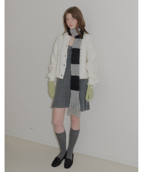 2way flower knit dress / 2way フラワーニットワンピース（ワンピース