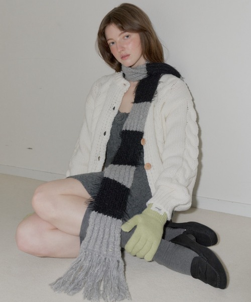 2way flower knit dress / 2way フラワーニットワンピース（ワンピース