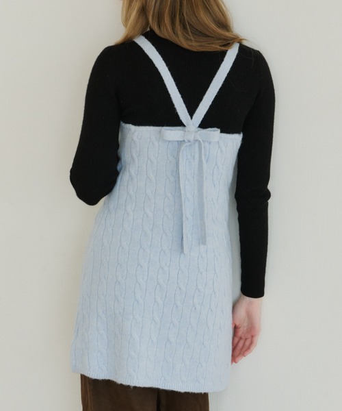 2way flower knit dress / 2way フラワーニットワンピース（ワンピース