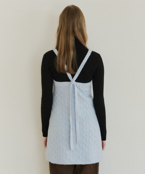 シェリエ　リリーフラワーニットコンビワンピース giunon 2way flower knit dress フラワーニットドレス 2way flower