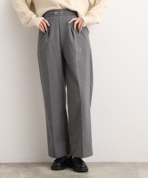 grove(グローブ)の「フロントビットカルゼワイドパンツ(その他パンツ・レディース・ブラック/ダークブラウン系3/チャコール・03/02/05/04/01)」の2枚目の写真