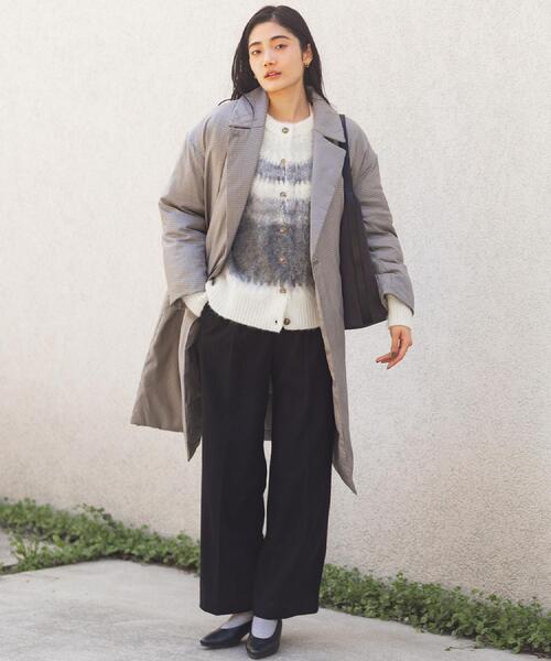 grove(グローブ)の「フロントビットカルゼワイドパンツ(その他パンツ・レディース・ブラック/ダークブラウン系3/チャコール・03/02/05/04/01)」の4枚目の写真