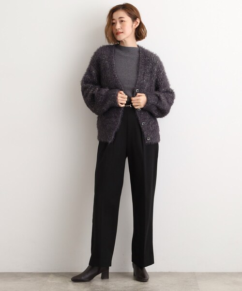 grove(グローブ)の「フロントビットカルゼワイドパンツ(その他パンツ・レディース・ブラック/ダークブラウン系3/チャコール・03/02/05/04/01)」の7枚目の写真