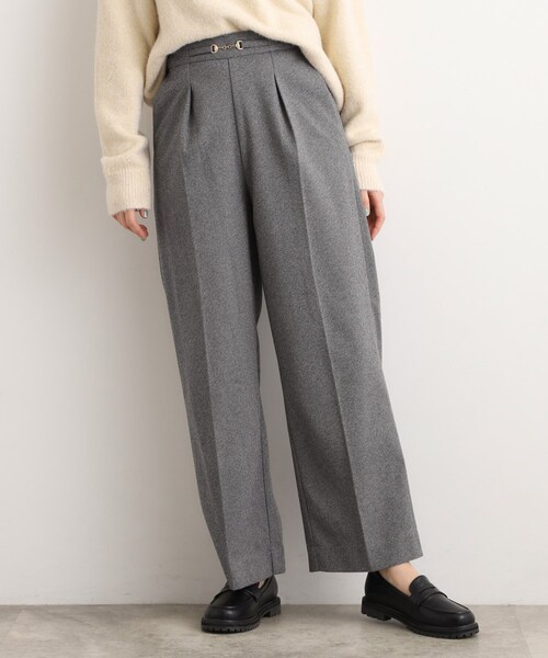 grove(グローブ)の「フロントビットカルゼワイドパンツ(その他パンツ・レディース・ブラック/ダークブラウン系3/チャコール・03/02/05/04/01)」の9枚目の写真