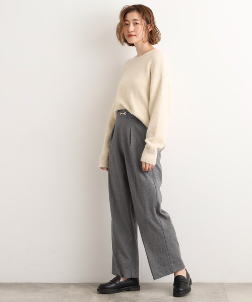 grove(グローブ)の「フロントビットカルゼワイドパンツ(その他パンツ・レディース・ブラック/ダークブラウン系3/チャコール・03/02/05/04/01)」の11枚目の写真