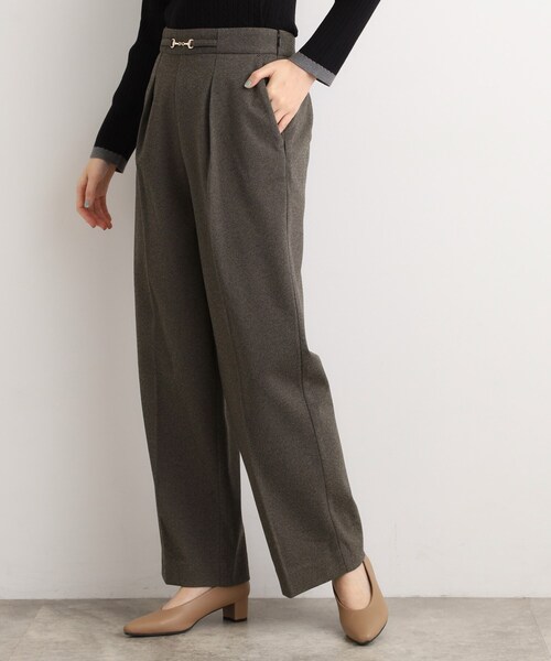 grove(グローブ)の「フロントビットカルゼワイドパンツ(その他パンツ・レディース・ブラック/ダークブラウン系3/チャコール・03/02/05/04/01)」の13枚目の写真