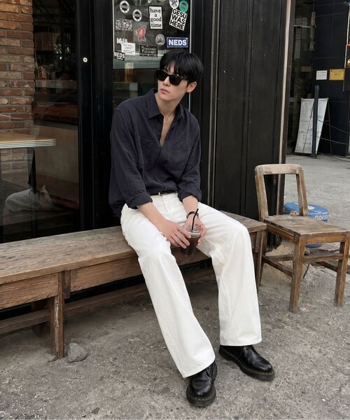 AGOD（エージーオーディー）の「ワイドデニムパンツ[クリーム]（デニムパンツ・レディース・その他・SMALL/MEDIUM/X-SMALL/LARGE/X-LARGE）」の4枚目の写真