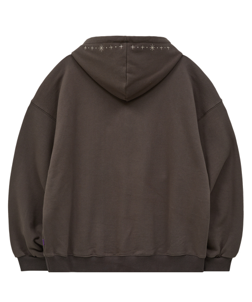 HOODHOOD(フッドフッド)の「スターアップリケ刺繍フードチャコール(パーカー・レディース・その他・2/1)」の6枚目の写真