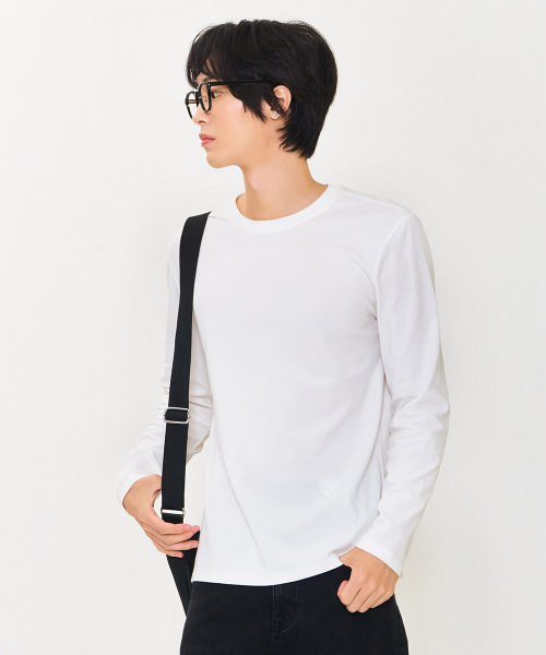 CHASECULT(チェイスカルト)の「男性エッセンシャル長袖Tシャツ-ホワイト(Tシャツ/カットソー・メンズ・ホワイト・110/95/105/100)」の5枚目の写真