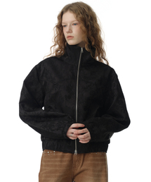 MILLO WOMEN（ミロウーマン）の「Satin Jacquard Blouson [Black]（MA-1）」