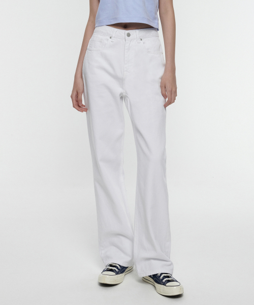 MUSINSA STANDARD WOMAN（ムシンサスタンダードウーマン）の「ウィメンズワイドデニムパンツ[ホワイト]（デニムパンツ・レディース・その他・32/30/23/24/25/26/27/28/29）」の3枚目の写真