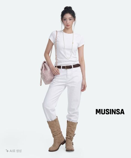 MUSINSA STANDARD WOMAN（ムシンサスタンダードウーマン）の「ウィメンズワイドデニムパンツ[ホワイト]（デニムパンツ・レディース・その他・32/30/23/24/25/26/27/28/29）」の9枚目の写真