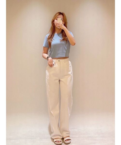 MUSINSA STANDARD WOMAN（ムシンサスタンダードウーマン）の「ウィメンズワイドデニムパンツ[ホワイト]（デニムパンツ・レディース・その他・32/30/23/24/25/26/27/28/29）」の16枚目の写真