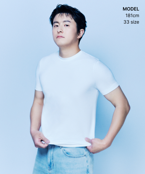 MUSINSA STANDARD（ムシンサスタンダード）の「[クールタンダード] ワイドデニムパンツ [スカイブルー]（デニムパンツ・メンズ・その他・38/30/26/27/28/29/40/42/36/34/32/31/33）」の2枚目の写真