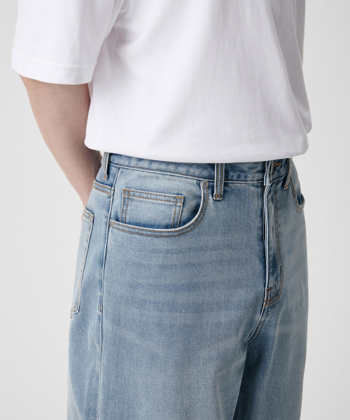 MUSINSA STANDARD（ムシンサスタンダード）の「[クールタンダード] ワイドデニムパンツ [スカイブルー]（デニムパンツ・メンズ・その他・38/30/26/27/28/29/40/42/36/34/32/31/33）」の8枚目の写真