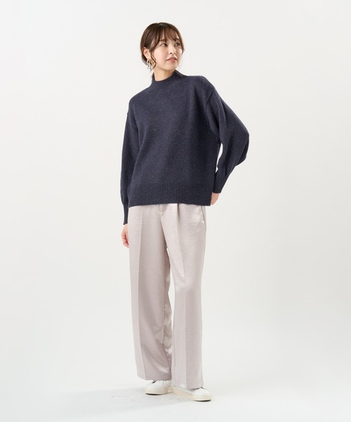 TOKYO SHIRTS（トウキョウシャツ）の「【Pitta Re:)】 畔ハイネック プルオーバー（ニット/セーター・レディース・グリーン/ネイビー・M/L）」の10枚目の写真