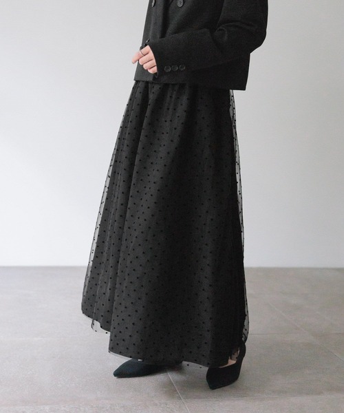 LOWRYS FARM（ローリーズファーム）の「ｄａｙｍｅｄｏｔスカート 628653（スカート・レディース・ブラック・FREE）」の5枚目の写真