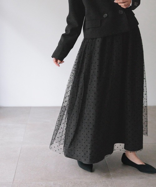 LOWRYS FARM（ローリーズファーム）の「ｄａｙｍｅｄｏｔスカート 628653（スカート・レディース・ブラック・FREE）」の7枚目の写真