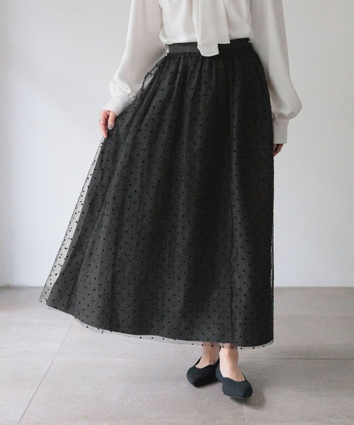 LOWRYS FARM（ローリーズファーム）の「ｄａｙｍｅｄｏｔスカート 628653（スカート・レディース・ブラック・FREE）」の8枚目の写真