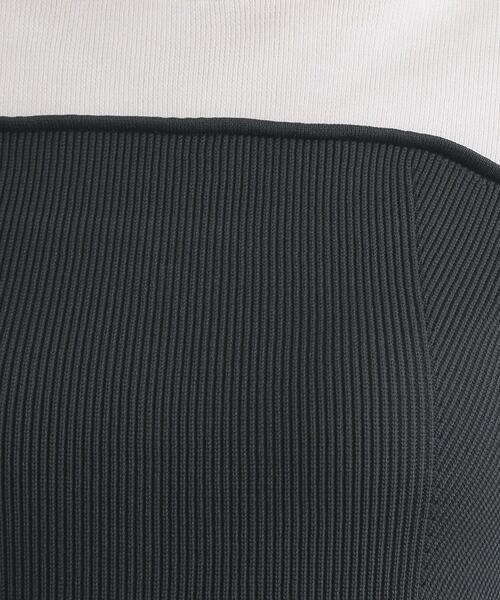 OPAQUE.CLIP（オペークドットクリップ）の「配色ビスチェニットワンピース【洗濯機OK】（ワンピース・レディース・チャコール/ネイビー系4・36/38/40）」の6枚目の写真