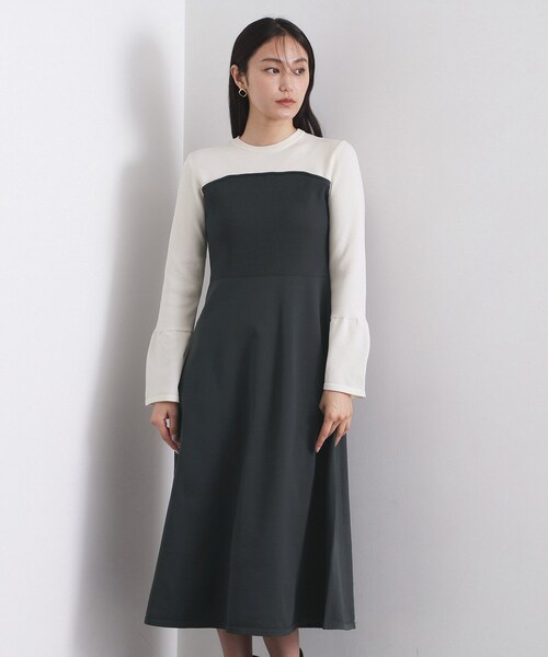 OPAQUE.CLIP（オペークドットクリップ）の「配色ビスチェニットワンピース【洗濯機OK】（ワンピース・レディース・チャコール/ネイビー系4・36/38/40）」の11枚目の写真