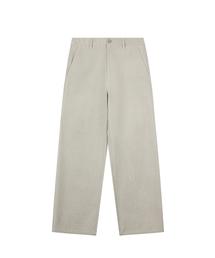 WASHED COTTON PANTS - BEIGE