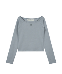 Rest&Recreation | U-NECK RAGLAN TOP - BLUE(Tシャツ/カットソー)
