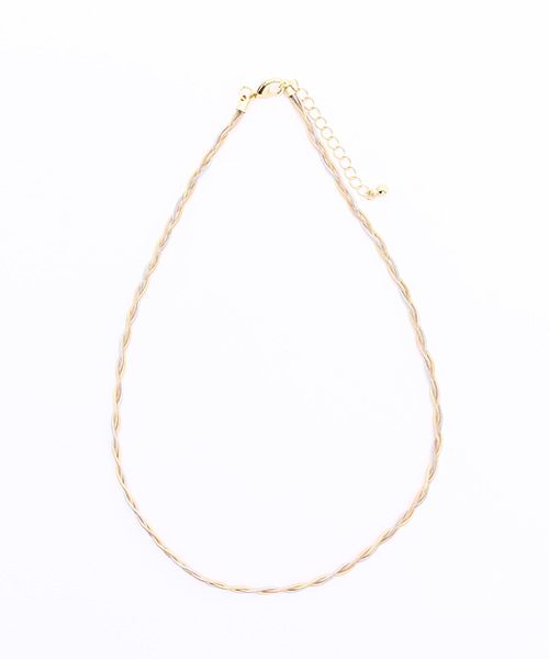 Ear Papillonner イアパピヨネ の 三つ編みチェーン ネックレス ネックレス Wear