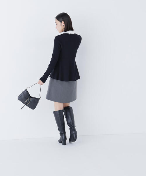 NATURAL BEAUTY BASIC（ナチュラルビューティーベーシック）の「◇2wayカラーペプラムニット（カーディガン/ボレロ・レディース・ラベンダー/グレー/ブラック・FREE）」の15枚目の写真