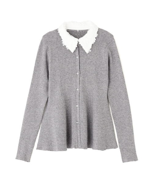 NATURAL BEAUTY BASIC（ナチュラルビューティーベーシック）の「◇2wayカラーペプラムニット（カーディガン/ボレロ・レディース・ラベンダー/グレー/ブラック・FREE）」の17枚目の写真