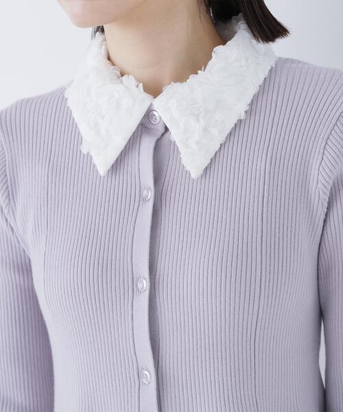 NATURAL BEAUTY BASIC（ナチュラルビューティーベーシック）の「◇2wayカラーペプラムニット（カーディガン/ボレロ・レディース・ラベンダー/グレー/ブラック・FREE）」の12枚目の写真