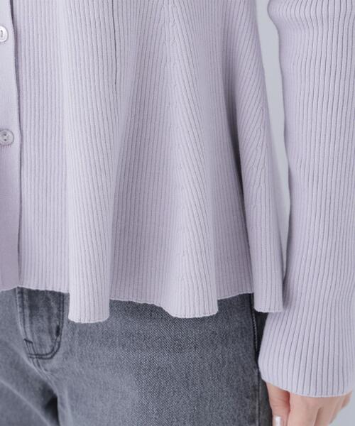 NATURAL BEAUTY BASIC（ナチュラルビューティーベーシック）の「◇2wayカラーペプラムニット（カーディガン/ボレロ・レディース・ラベンダー/グレー/ブラック・FREE）」の18枚目の写真