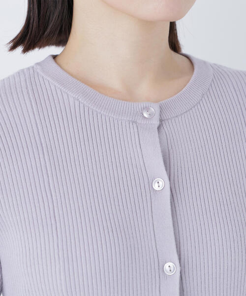 NATURAL BEAUTY BASIC（ナチュラルビューティーベーシック）の「◇2wayカラーペプラムニット（カーディガン/ボレロ・レディース・ラベンダー/グレー/ブラック・FREE）」の19枚目の写真