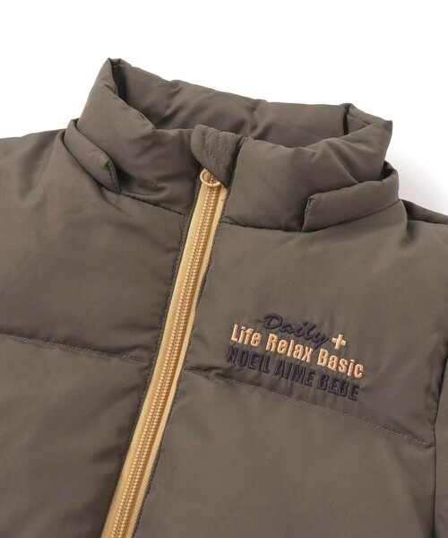 Noeil aime BeBe（ノイユエイムベベ）の「取り外せるフード付きタフタダウンジャケット（ダウンジャケット/コート・キッズ・グリーン/ネイビー・130cm/110cm/120cm/100cm）」の13枚目の写真