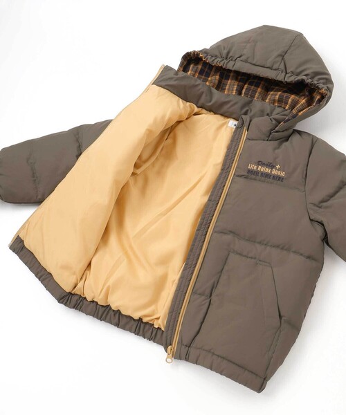 Noeil aime BeBe（ノイユエイムベベ）の「取り外せるフード付きタフタダウンジャケット（ダウンジャケット/コート・キッズ・グリーン/ネイビー・130cm/110cm/120cm/100cm）」の18枚目の写真