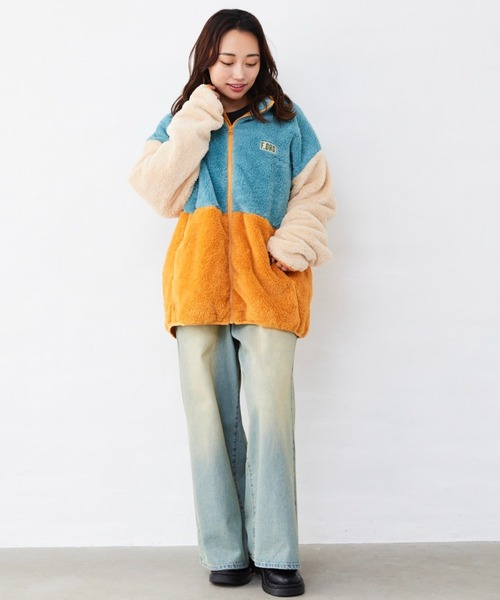 Fluffy BROTHERS（フラッフィーブラザーズ）の「ボアジャケット（大人サイズ）（その他アウター・メンズ・ブルーグレー・M/L/XL）」の15枚目の写真
