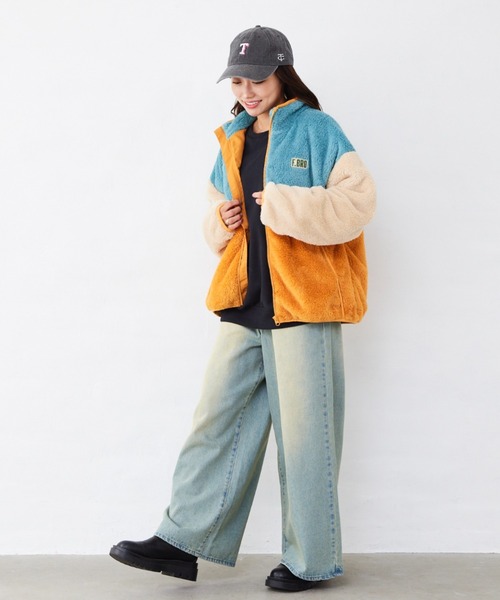 Fluffy BROTHERS（フラッフィーブラザーズ）の「ボアジャケット（大人サイズ）（その他アウター・メンズ・ブルーグレー・M/L/XL）」の18枚目の写真