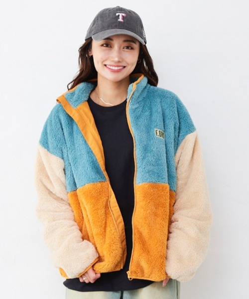 Fluffy BROTHERS（フラッフィーブラザーズ）の「ボアジャケット（大人サイズ）（その他アウター・メンズ・ブルーグレー・M/L/XL）」の14枚目の写真
