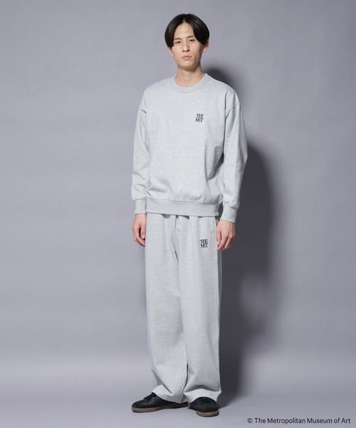 NANO universe(ナノユニバース)の「「The Met」ロゴ刺繍 2WAYワイドスウェットパンツ(セットアップ可)(スウェットパンツ・メンズ・グレー/ブラウン/ネイビー・L/M)」の6枚目の写真