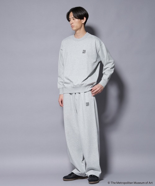 NANO universe(ナノユニバース)の「「The Met」ロゴ刺繍 2WAYワイドスウェットパンツ(セットアップ可)(スウェットパンツ・メンズ・グレー/ブラウン/ネイビー・L/M)」の8枚目の写真