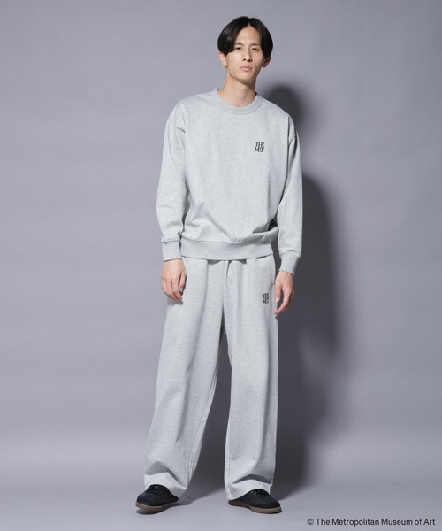 NANO universe(ナノユニバース)の「「The Met」ロゴ刺繍 2WAYワイドスウェットパンツ(セットアップ可)(スウェットパンツ・メンズ・グレー/ブラウン/ネイビー・L/M)」の5枚目の写真