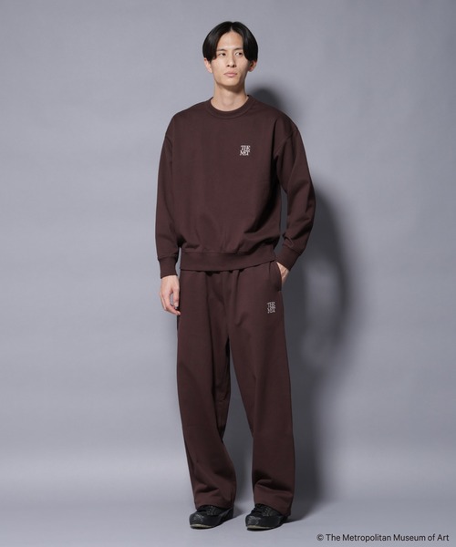 NANO universe(ナノユニバース)の「「The Met」ロゴ刺繍 2WAYワイドスウェットパンツ(セットアップ可)(スウェットパンツ・メンズ・グレー/ブラウン/ネイビー・L/M)」の13枚目の写真